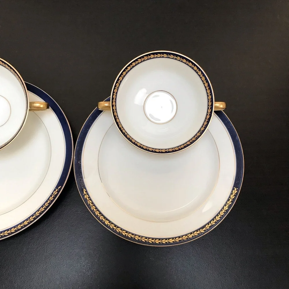 Limoges 18K Gold Trim Soup Bowl Sets - Picture 4 of 10
